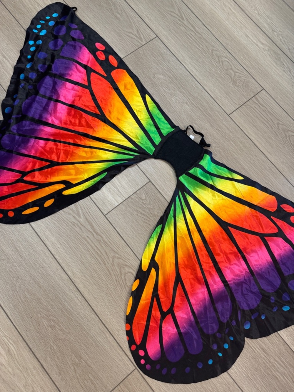 Rainbow Butterfly Wings One Size Costume Rave Dance Music Festival Colorful